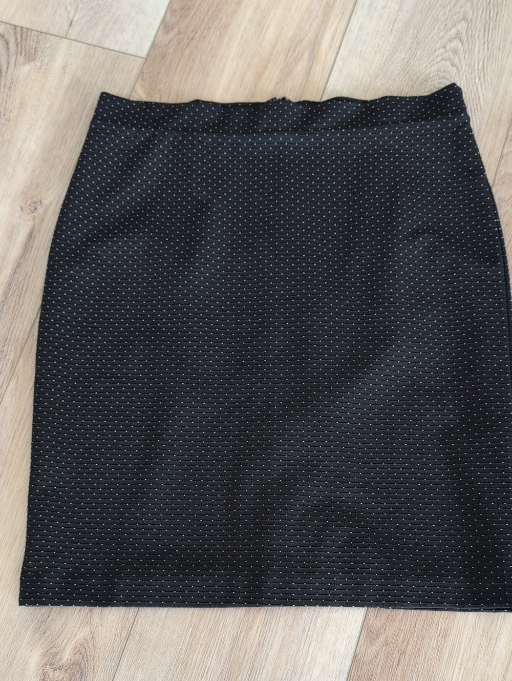 Banana Republic Black Pencil Skirt with Subtle White Dot Pattern